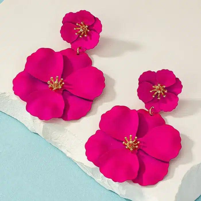 Grandes boucles d'oreilles à Clip en métal et caoutchouc époxy pour femmes, multicolores, nouveaux Styles romantiques, accessoires de vacances, cadeaux de fête, MQ121 10
