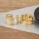 Nidin nouveauté papillon/étoile forme Fine sans piercing pince boucles d'oreilles pour les femmes unique multicouche brillant Zircon oreille manchette bijoux 4