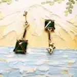 Boucles d'oreilles pendantes en pierres vertes pour femmes, bijoux fins d'été, flambant neuf, en argent Sterling 925 véritable, cadeau Vintage 5