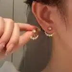 Zunderes-Boucles d'oreilles étoile et lune pour femmes, Boucles d'oreilles à la mode, Esthétique, Luxe, Designer, Bijoux, Cadeau de mariage, Été, Nouveau, 2023 1