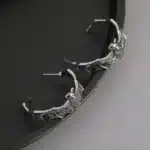 Boucles d'oreilles Design chauve-souris éblouissantes pour femmes, couleur argent, Animal, Halloween, métal incrusté, bijoux tendance, cadeau féminin 3