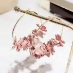 2020 mode boucles d'oreilles pour femmes Bijoux élégant tissu fleur pétale alliage cercle rond boucles d'oreilles charme couleur or Brincos 1