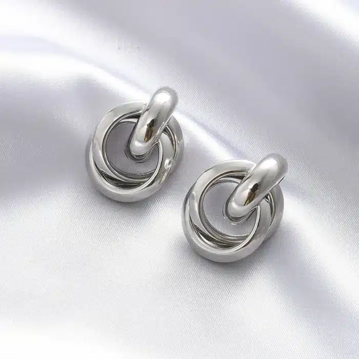 Boucles d'Oreilles Torsadées en Métal localité pour Femme, Classique, Simple, Jolis Bijoux, Vente en Gros, Nouvelle Mode 32