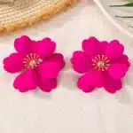 Boucles d'oreilles à clous pour femmes et filles, fleurs rétro élégantes, accessoires d'oreille de tempérament, cadeau de fête de vacances, bijoux à la mode OL AE168 3