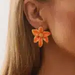 Boucles d'oreilles Vintage en émail rouge pour femmes, mode douce goutte d'huile, personnalité, bijoux de voyage et de mariage 2
