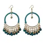 Boucles d'oreilles ethniques rondes tressées pour femmes, style bohème rétro, glands, goutte d'oreille, bijoux, accessoires de fête, nouvelle collection 3