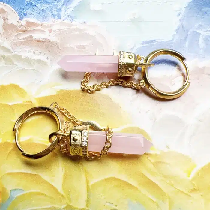 Boucles d'oreilles créoles plaquées or, lune, Quartz Rose, bijoux fins européens pour femmes, cadeau Vintage en argent Sterling 925 véritable 6
