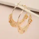 BLIJERY nouvelle mode paillettes dorées métal gland boucles d'oreilles de luxe à la mode tempérament boucles d'oreilles pour les femmes bijoux cadeau 2