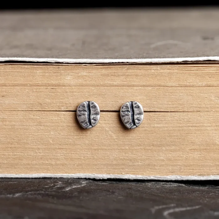 Boucles d'oreilles en grains de café en argent regardé 925 pour hommes et femmes, boucles d'oreilles punk, bijoux vintage, fête de mariage, filles 8