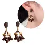 Élégants poteaux grains café Boucles d'oreilles pour les usages quotidiens les sorties décontractées 6