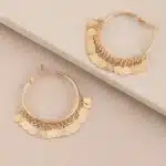 BLIJERY nouvelle mode paillettes dorées métal gland boucles d'oreilles de luxe à la mode tempérament boucles d'oreilles pour les femmes bijoux cadeau 4