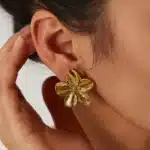 Boucles d'oreilles à fleurs en acier inoxydable pour femmes, 2 pièces, tendance, voyage en plein air, carnaval, fête, Festival, cadeaux d'habillage 12