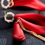 Pétale de Rose grande boucle d'oreille boucle d'oreille japon et corée du sud nouvelle marée longue argent tempérament étoile oreille clou boucle d'oreille pendentif rouge femme a 4