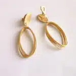 Boucles d'oreilles à Clip minimalistes coréennes, bijoux élégants couleur or, boucles d'oreilles à Clip Goemtric sans Piercing pour femmes 2