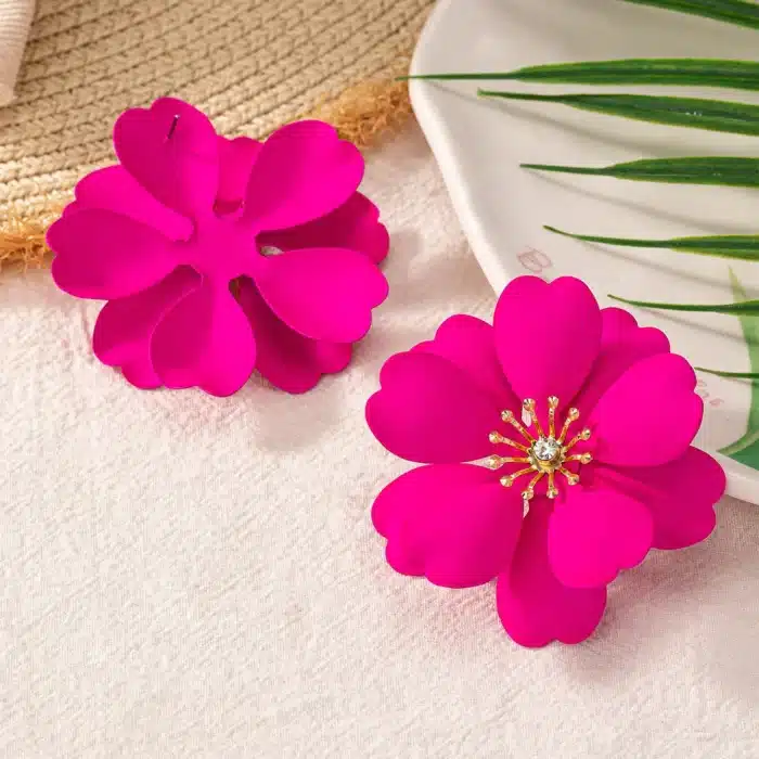 Boucles d'oreilles à clous pour femmes et filles, fleurs rétro élégantes, accessoires d'oreille de tempérament, cadeau de fête de vacances, bijoux à la mode OL AE168 12
