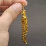 Boucles d'oreilles Style bohémien pour femmes, ethnique indienne, en laiton plaqué or, longue chaîne, pompon, bijoux Vintage, décoration d'oreille, nouvelle collection 4