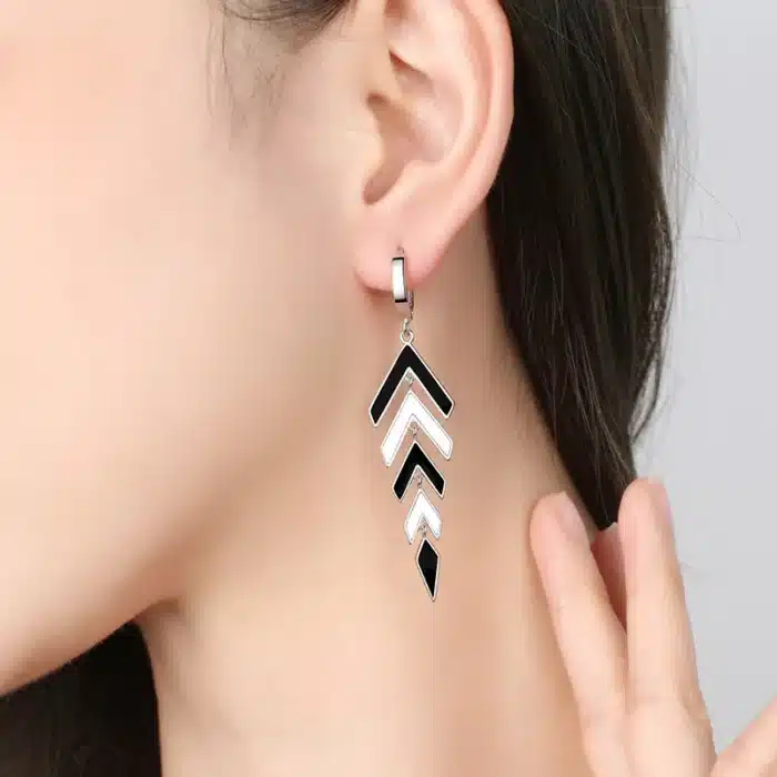 Boucles d'oreilles longues en argent Sterling 925 et Zircon pour femmes, bijoux à la mode, cadeaux 4