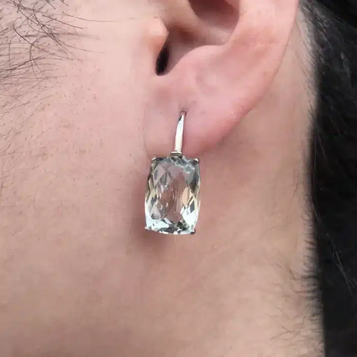 CSJ – boucles d'oreilles élégantes en améthyste verte naturelle, coussin en argent Sterling 925, 10x14mm, 12Ct, bijoux fins pour femmes, boîte cadeau de fête 5