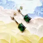 Boucles d'oreilles pendantes en pierres vertes pour femmes, bijoux fins d'été, flambant neuf, en argent Sterling 925 véritable, cadeau Vintage 4