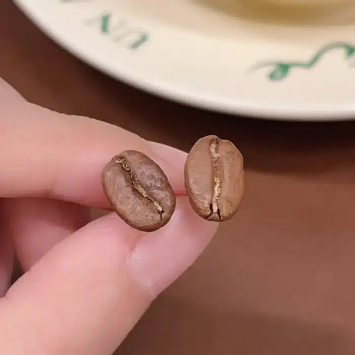 Boucles d'oreilles créatives en grains de café bruns pour femmes et hommes, accessoires de personnalité réalistes, bijoux fantaisie drôles 3