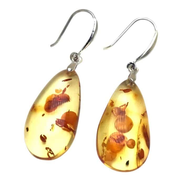 Boucles d'oreilles en ambre véritable