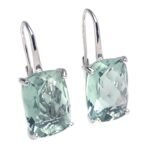 Boucle d'oreille ambre vert
