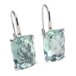 Boucle d'oreille ambre vert
