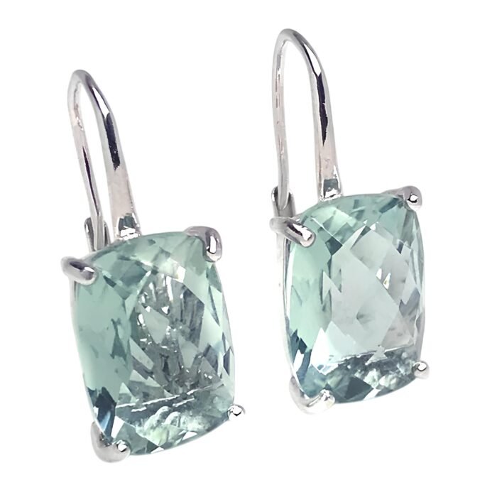 Boucle d'oreille ambre vert