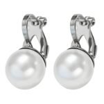 Boucle d'oreille clip perle