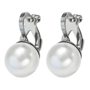 Boucle d'oreille clip perle