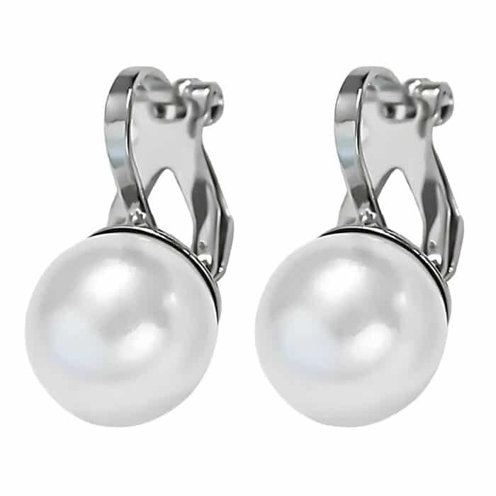 Boucle d'oreille clip perle