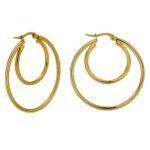 Boucles d'oreilles double anneaux