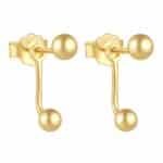Boucle d'oreille double boule