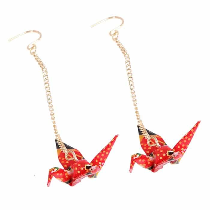 Boucle d'oreille en origami