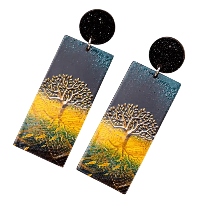 Boucle d'oreille fantaisie fait main