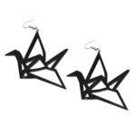 Boucle d'oreille grue origami