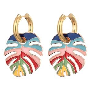 Boucle d oreille monstera