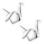 Boucle d'oreille origami argent