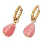 Boucles d'oreilles pendantes pierre naturelle
