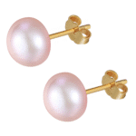 Boucles d'oreilles perle rose