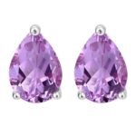 Boucle d'oreille pierre violette