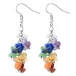 Boucles d'oreilles pierres multicolores