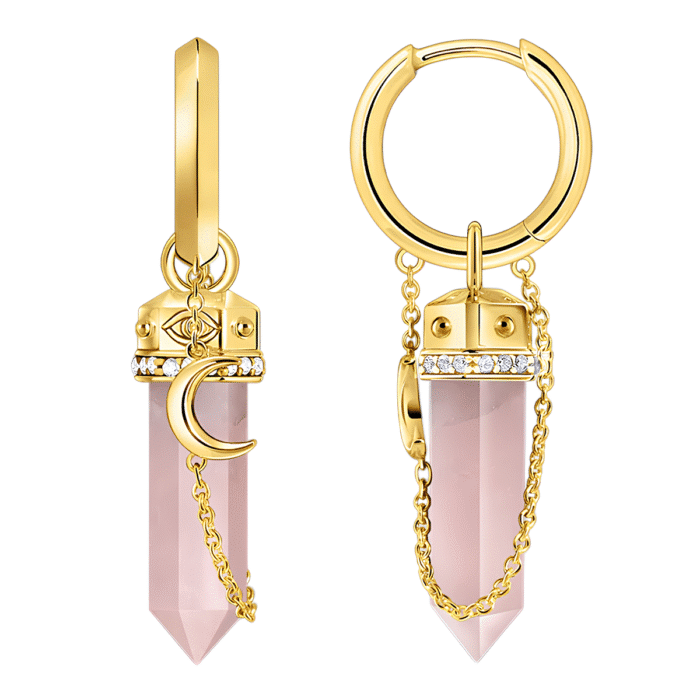 Boucles d'oreilles quartz rose