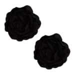 Boucle d'oreille rose noire