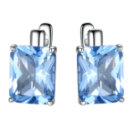 Boucle d'oreille topaze bleue