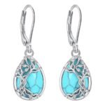 Boucles d'oreilles turquoise argent
