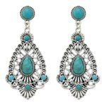 Boucle d'oreille turquoise indien