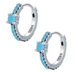 Boucles d'oreilles turquoises argent