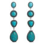 Boucles d'oreilles turquoises pendantes