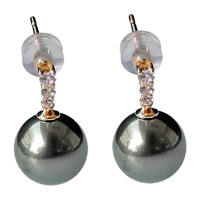 Boucle d'oreille perle Tahiti